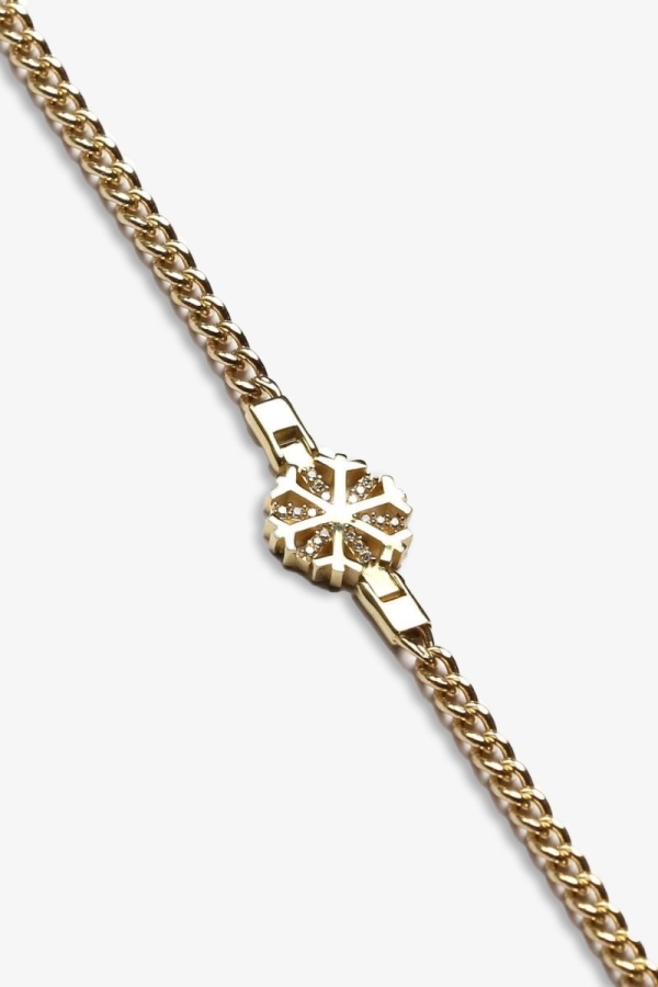 Gold Kar Tanesi Taşlı Altın Bileklik