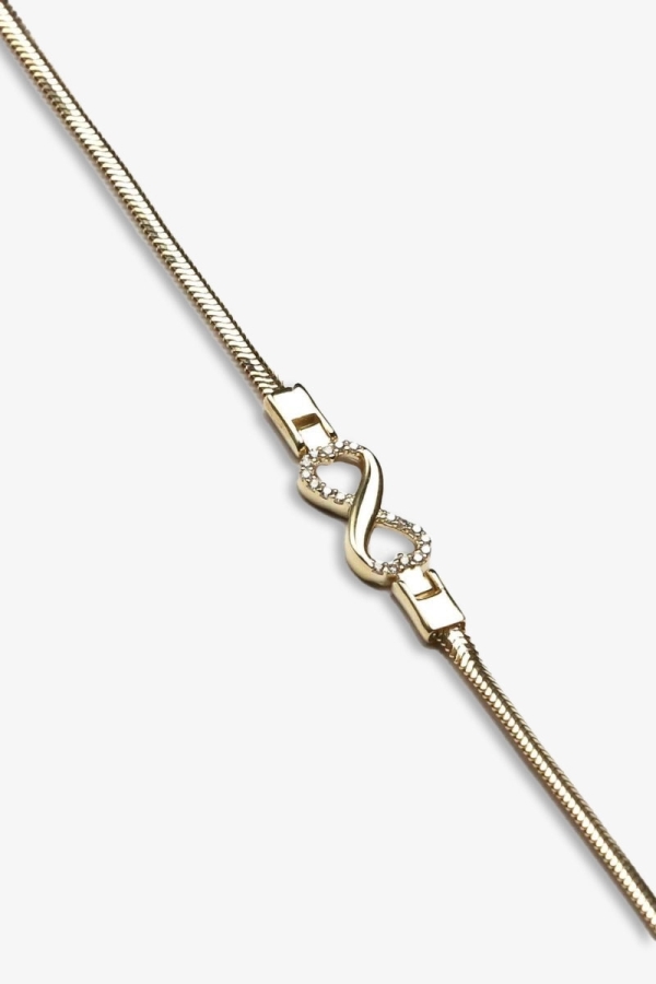 Gold Sonsuzluk Desenli Altın Bileklik