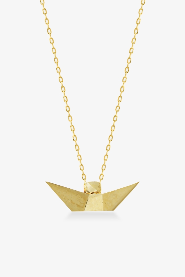 Gold Gemi Origami Altın Kolye