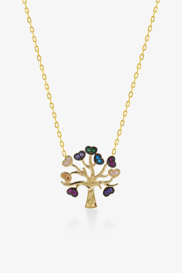 Gold Hayat Ağacı Altın Kolye