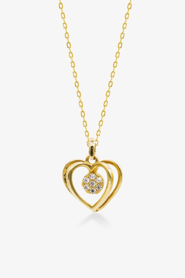 Gold Kalbin Parıltısı Altın Kolye