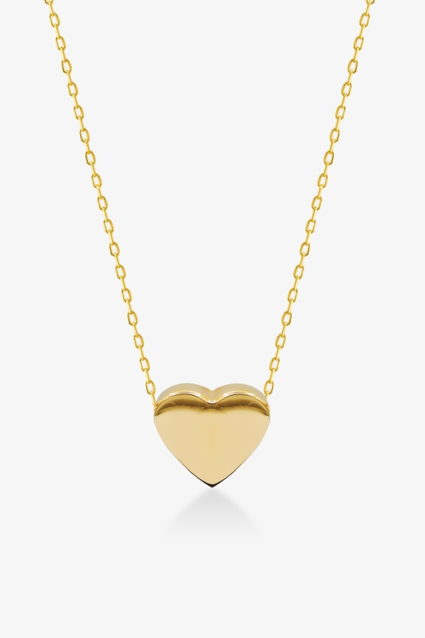 Gold Kalp Desenli Altın Kolye