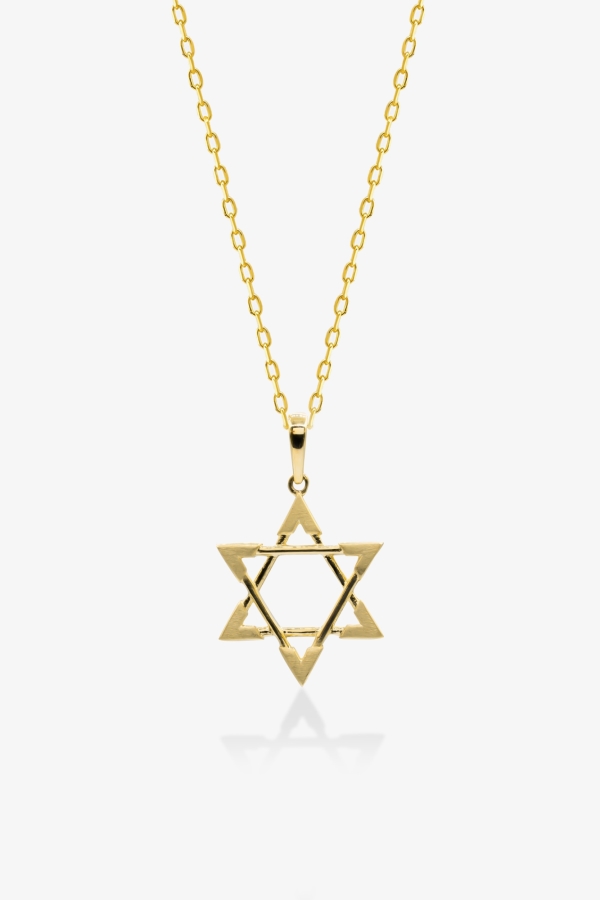Gold Davut Yıldızı Altın Kolye 