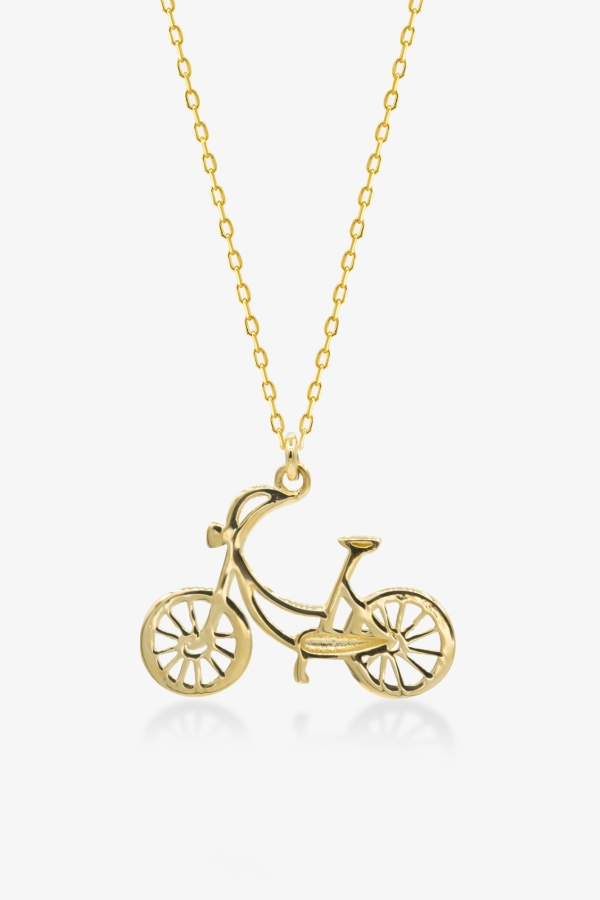 Gold Bisiklet Altın Kolye