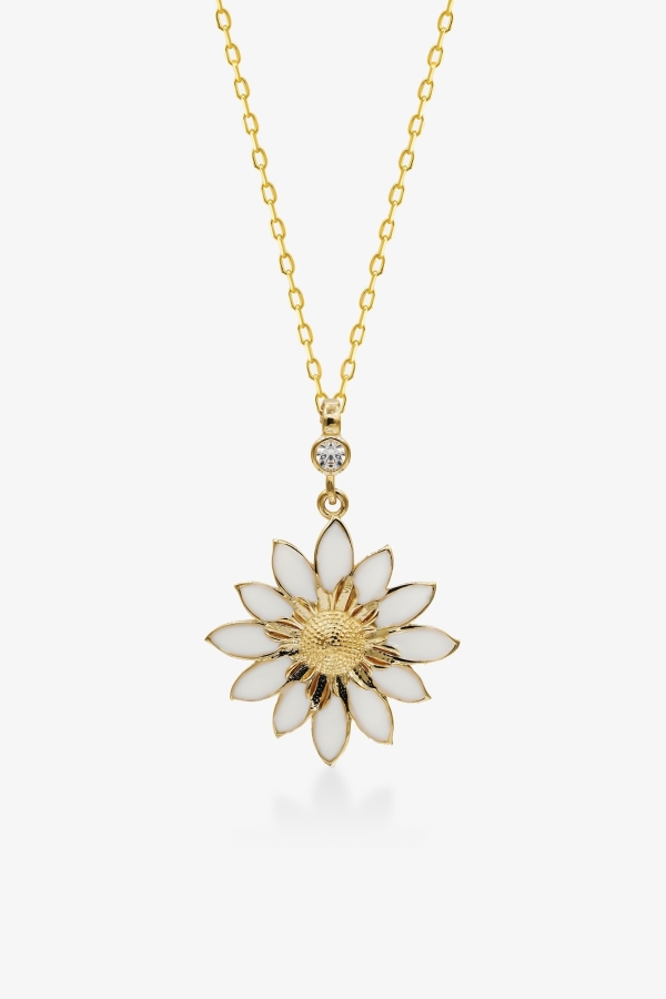 Gold Papatya Altın Kolye