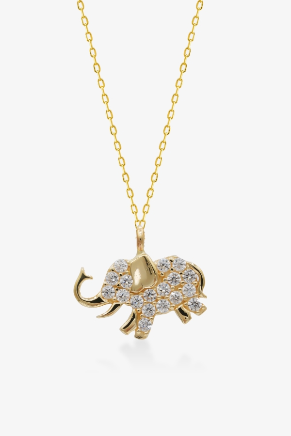 Gold Yavru Fil Altın Kolye
