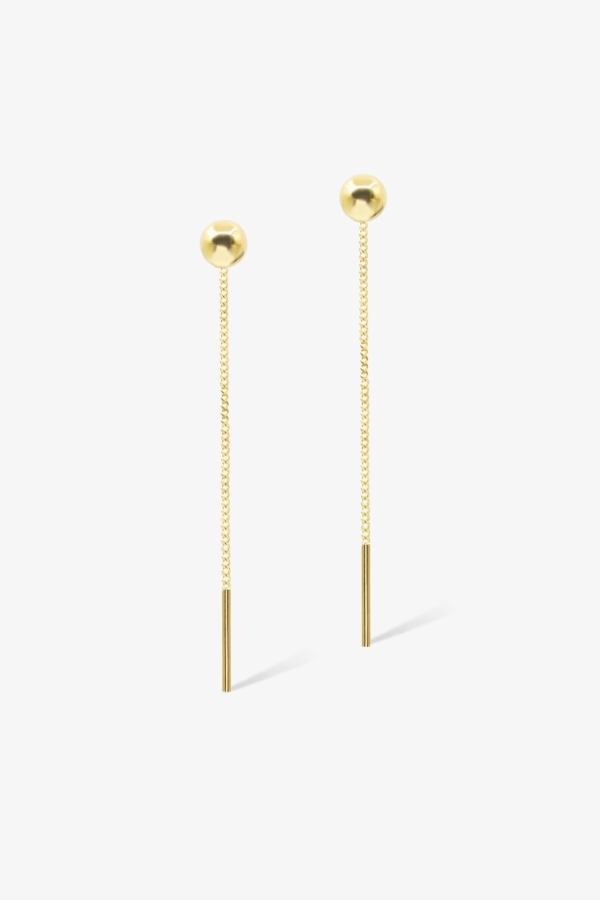 Gold Top Altın Küpe