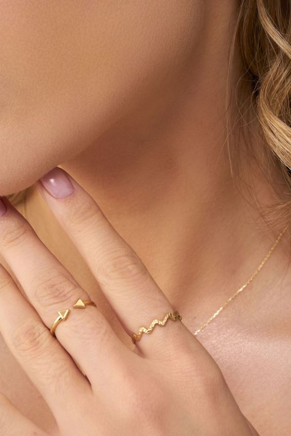 Gold Arrow Altın Yüzük