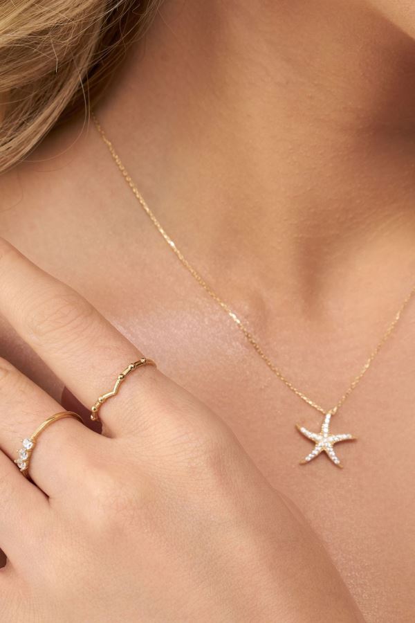 Gold Kalp Şeklinde Altın Yüzük