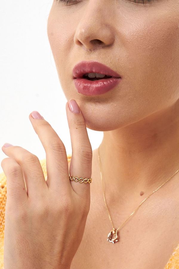 Gold Sonsuzluk Sarmalı Altın Yüzük